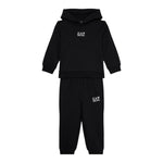 Emporio Armani Completo 2Pz Felpa-Pantalone tinta unita Nero/Bianco per Bambino 7B000164 NERO/BIANCO EMPORIO ARMANI 