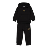 Emporio Armani Completo 2Pz Felpa-Pantalone tinta unita Nero per Bambino 7B000164 NERO EMPORIO ARMANI 