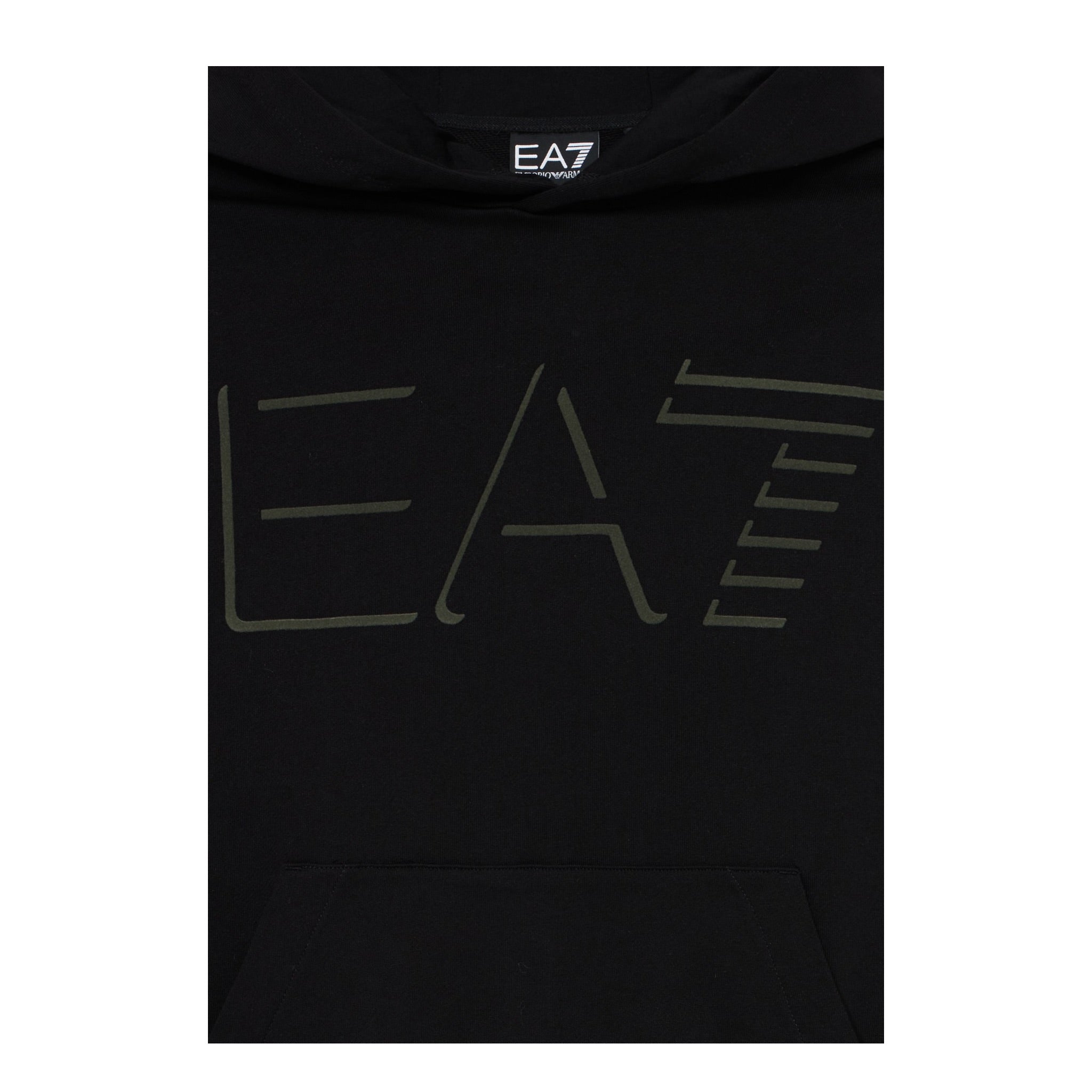 Emporio Armani Felpa Chiusa con Cappuccio tinta unita con Logo Nero per Bambino 7B000198 NERO EMPORIO ARMANI 