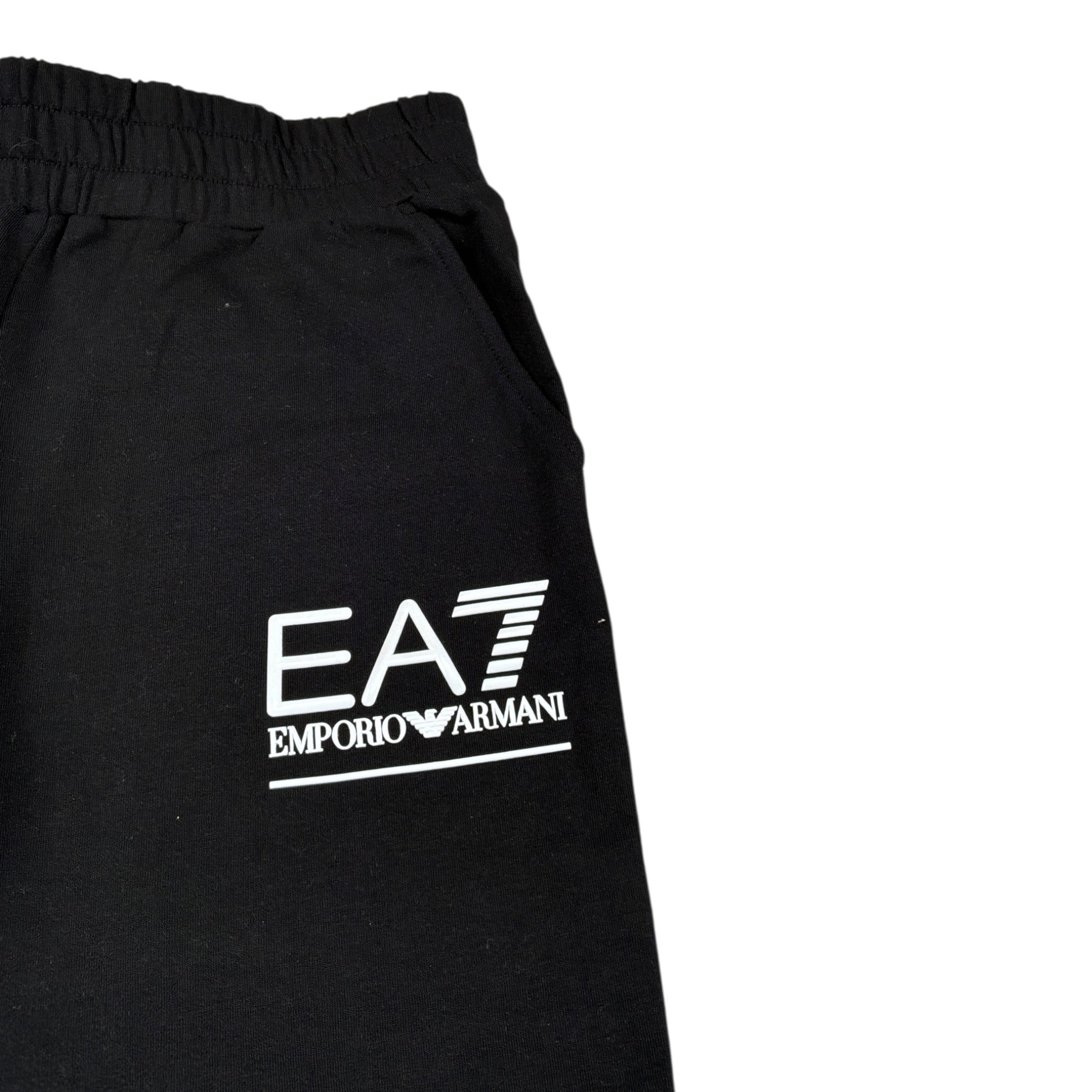 Emporio Armani Pantalone Tuta tinta unita con Logo Nero per Bambino 7G000108 NERO EMPORIO ARMANI 