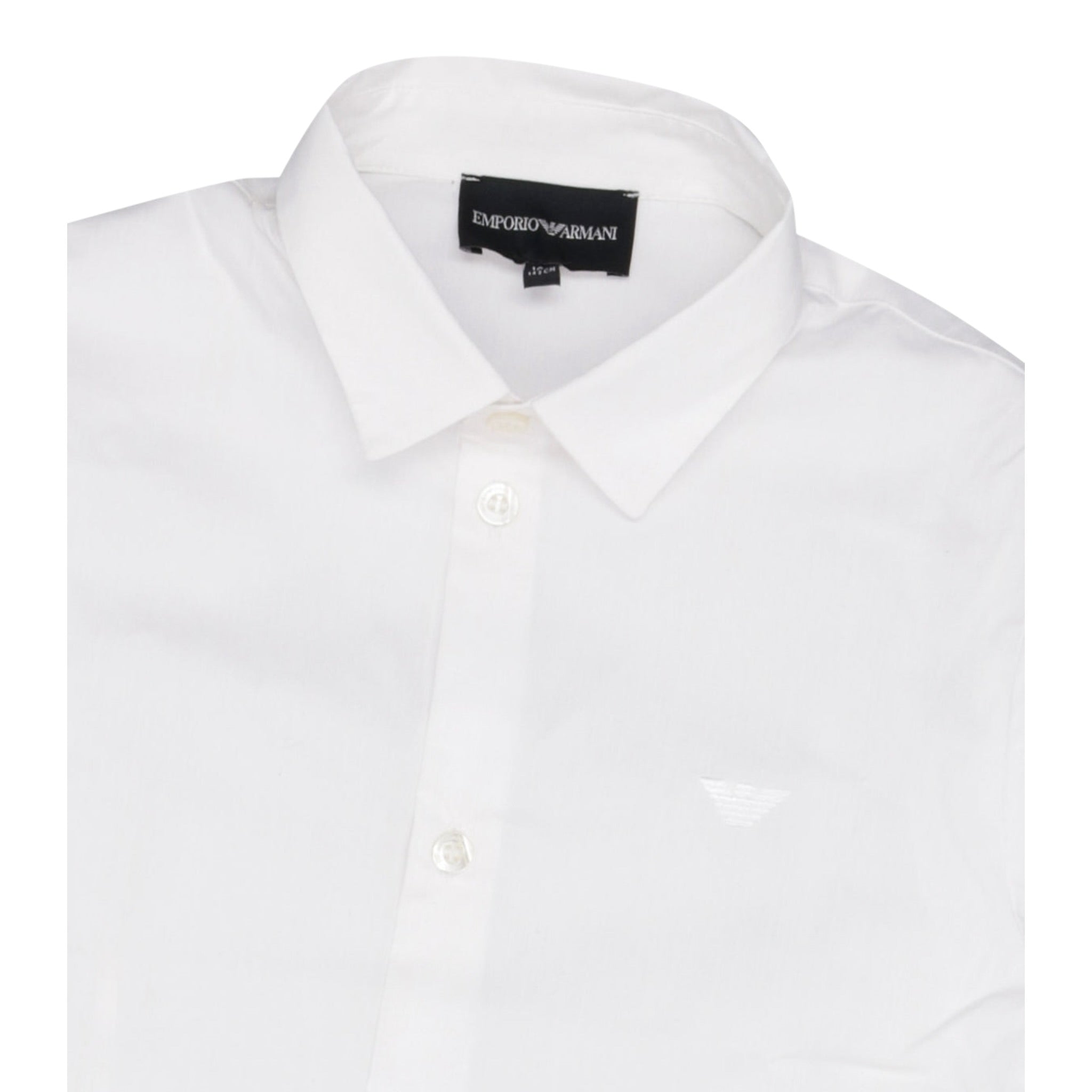 Emporio Armani Camicia Manica Lunga tinta unita Bianco per Bambino 8N4C09 BIANCO EMPORIO ARMANI 