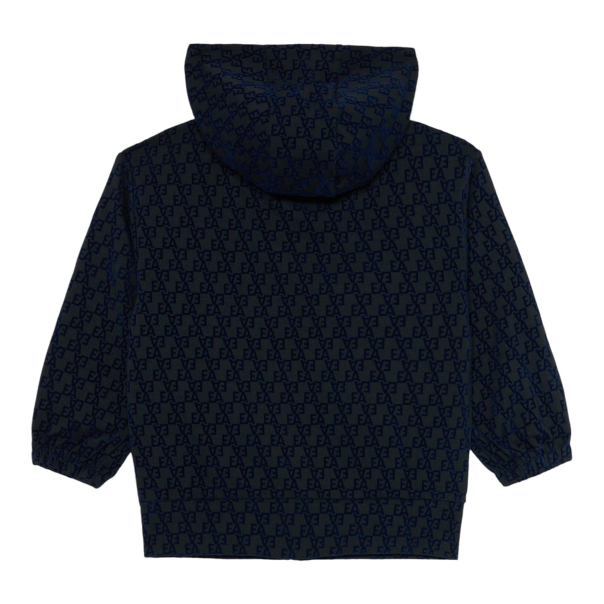 Emporio Armani Felpa tinta unita con Cappuccio E Zip Blu per Bambino EB000468 BLU EMPORIO ARMANI 
