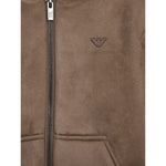 Emporio Armani Giubbino tinta unita con Zip E Cappuccio Cammello per Bambino EB000508 CAMMELLO EMPORIO ARMANI 