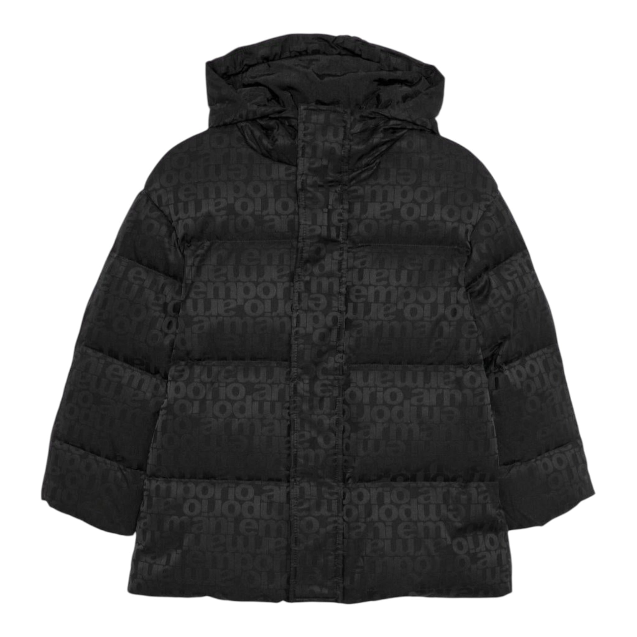 Emporio Armani Giubbino tinta unita con Zip E Cappuccio Nero per Bambino EB000514 NERO EMPORIO ARMANI 