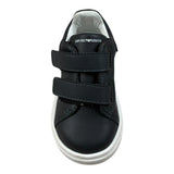 Emporio Armani Sneakers tinta unita con Strappi Blu per Neonato XMX022N BLU EMPORIO ARMANI 
