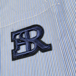 Ermanno Scervino Camicia tinta unita con Fantasia A Righe Azzurro per Bambina SFCA046 AZZURRO ERMANNO SCERVINO 