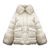 Ermanno Scervino Giubbino tinta unita con Zip E Cappuccio Beige per Bambina SFGB040 BEIGE ERMANNO SCERVINO 