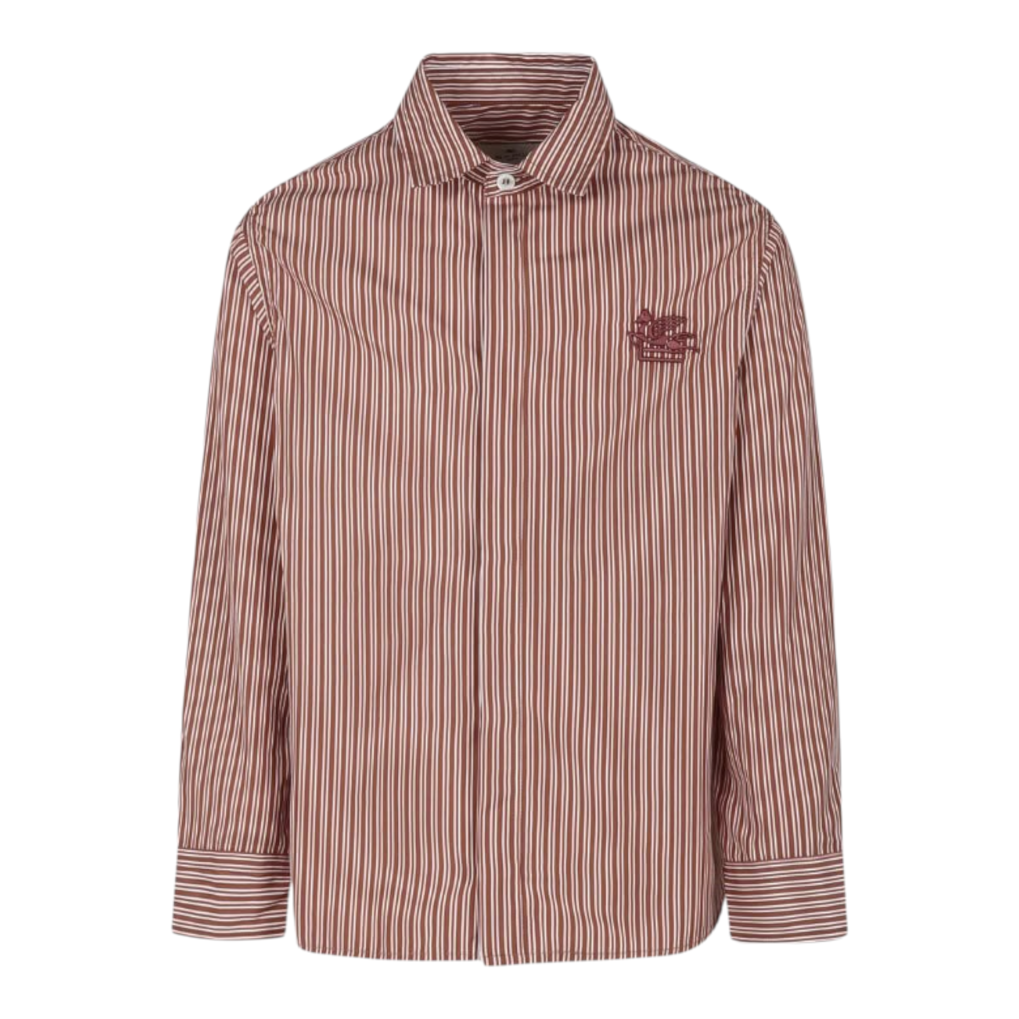 Etro Camicia Manica Lunga Fantasia A Righe Ruggine per Bambino GV5P20 RUGGINE ETRO 