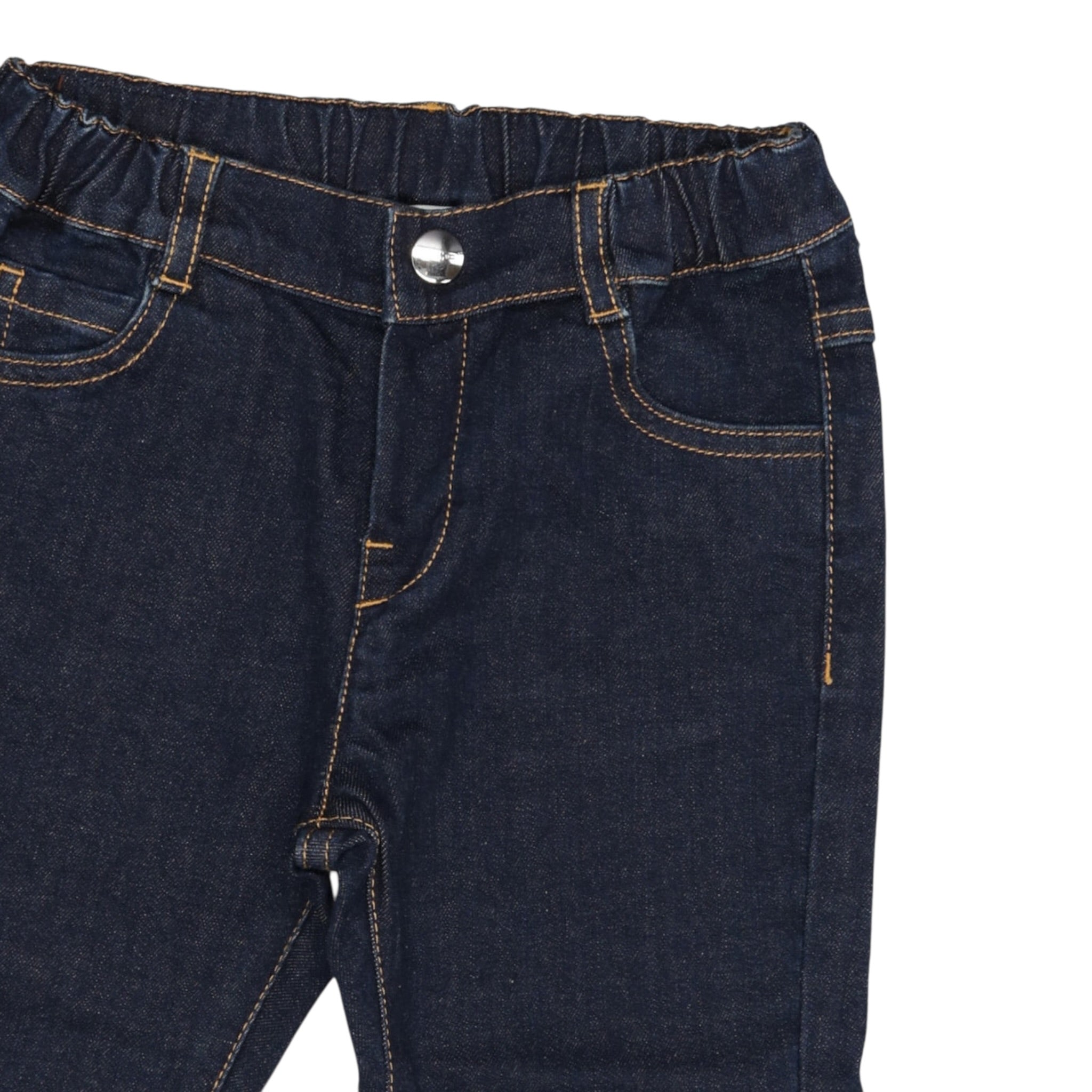 Etro Jeans tinta unita con Elastico In Vita Blu per Neonato GV6560 BLU ETRO 