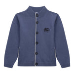 Etro Cardigan tinta unita con Ricami Blu per Neonato GV9510 BLU ETRO 