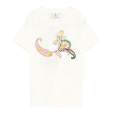 Etro T-Shirt Girocollo tinta unita con Ricami Bianco per Neonata GW8031 BIANCO ETRO 