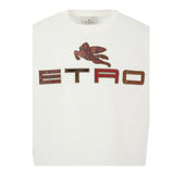 Etro T-Shirt Girocollo tinta unita con Stampa Bianco per Bambina GX8P21 BIANCO ETRO 