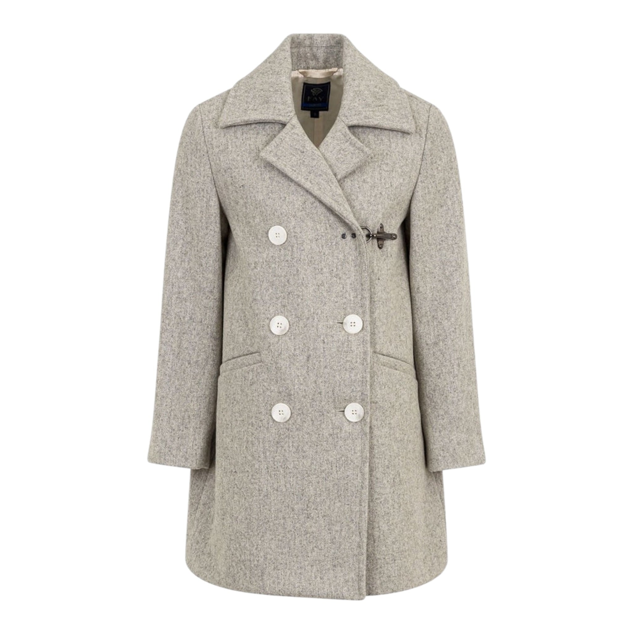 Fay Cappotto tinta unita con Bottoni Grigio per Bambino FX2A20E0225 GRIGIO FAY 