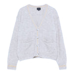 Fay Cardigan tinta unita con Profili In Contrasto Beige per Bambina FX9A10 BEIGE FAY 