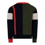 Fay Maglia Tricolore con Stampa Blu per Bambino FX9P60 BLU FAY 