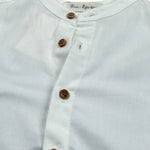 Fina Ejerique Camicia tinta unita con Colletto Coreano Bianco per Bambino O25B04CRU BIANCO FINA EJERIQUE 