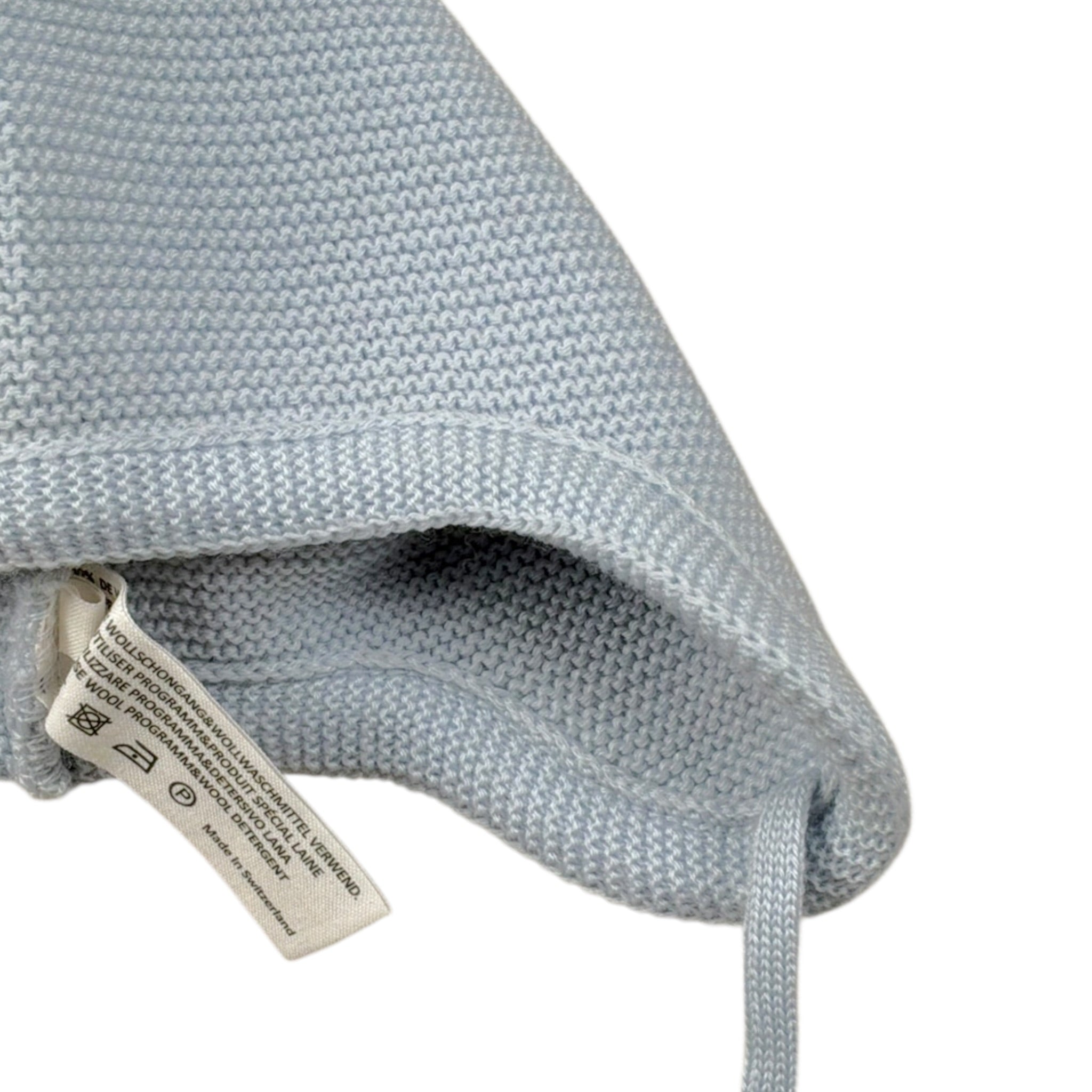 Frilo Cappello tinta unita con Ricami Azzurro per Neonato 31359007 AZZURRO FRILO 
