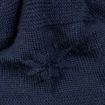 Frilo Cappello tinta unita con Ricami Blu per Neonata 821207 BLU FRILO 