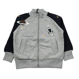 Monnalisa Felpa con Zip tinta unita con Stampe Grigio per Bambino 252801 GRIGIO MONNALISA 