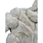 Fun & Fun Pelliccia tinta unita con Zip E Cappuccio Beige per Bambina FBJK02014 BEIGE FUN & FUN 