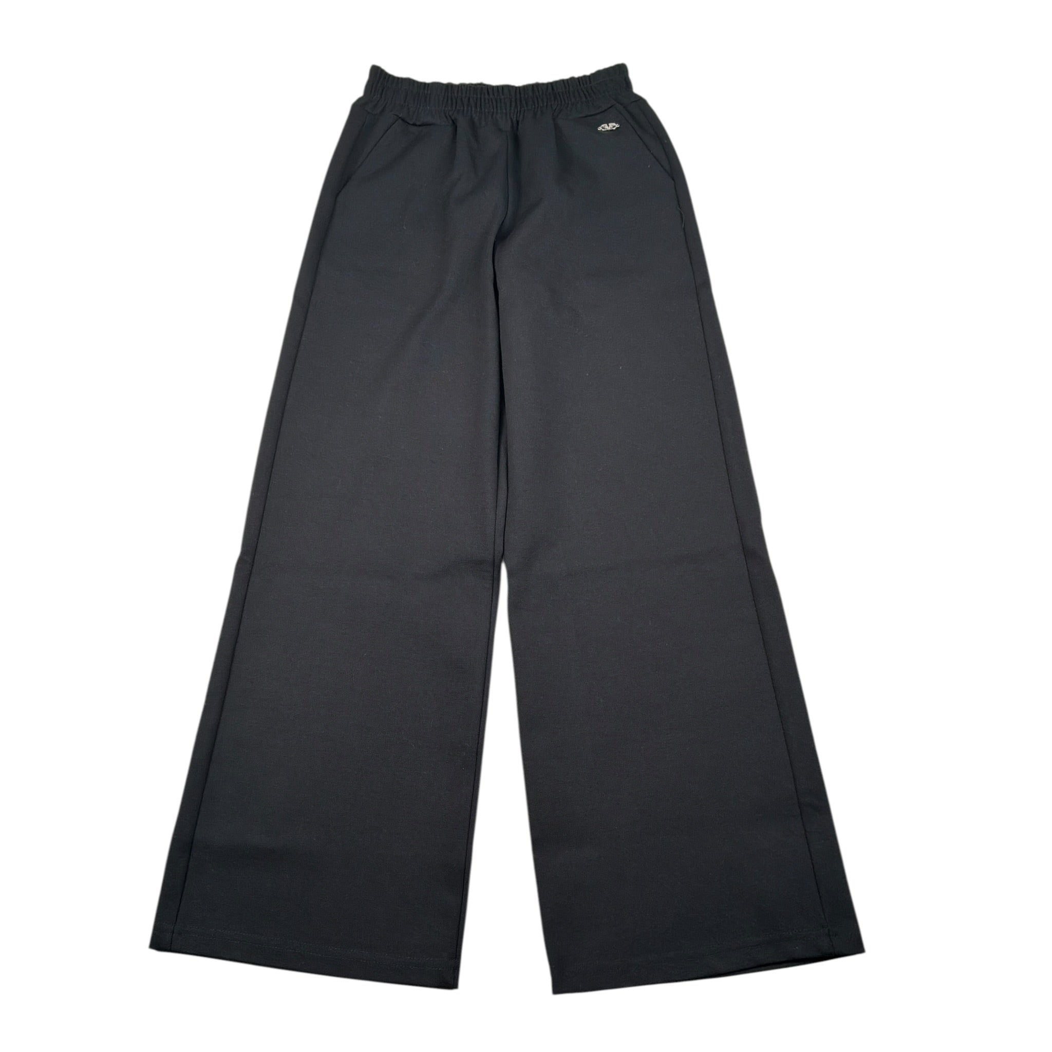 Fun & Fun Pantalone tinta unita Modello Palazzo Nero per Bambina FCJPT02172 NERO FUN & FUN 