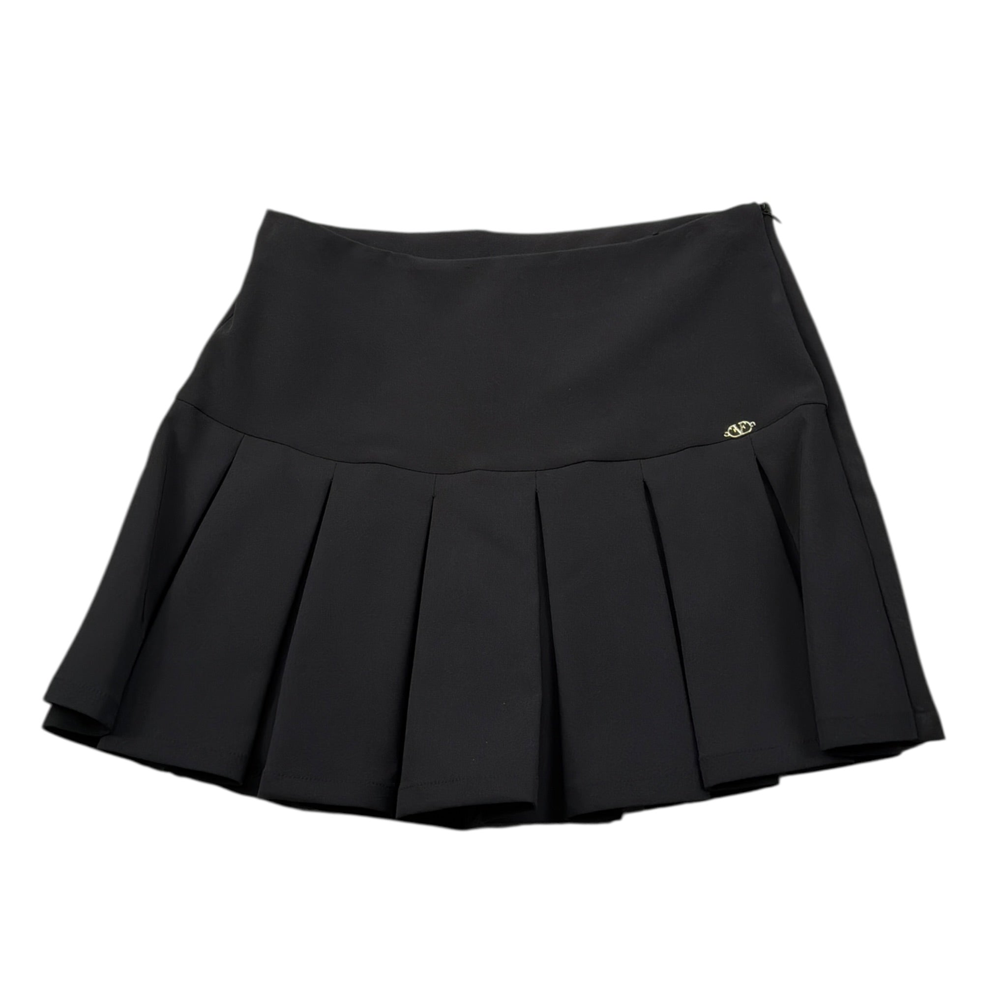 Fun & Fun Short tinta unita con Zip Nero per Bambina FJSK02061 NERO FUN & FUN 