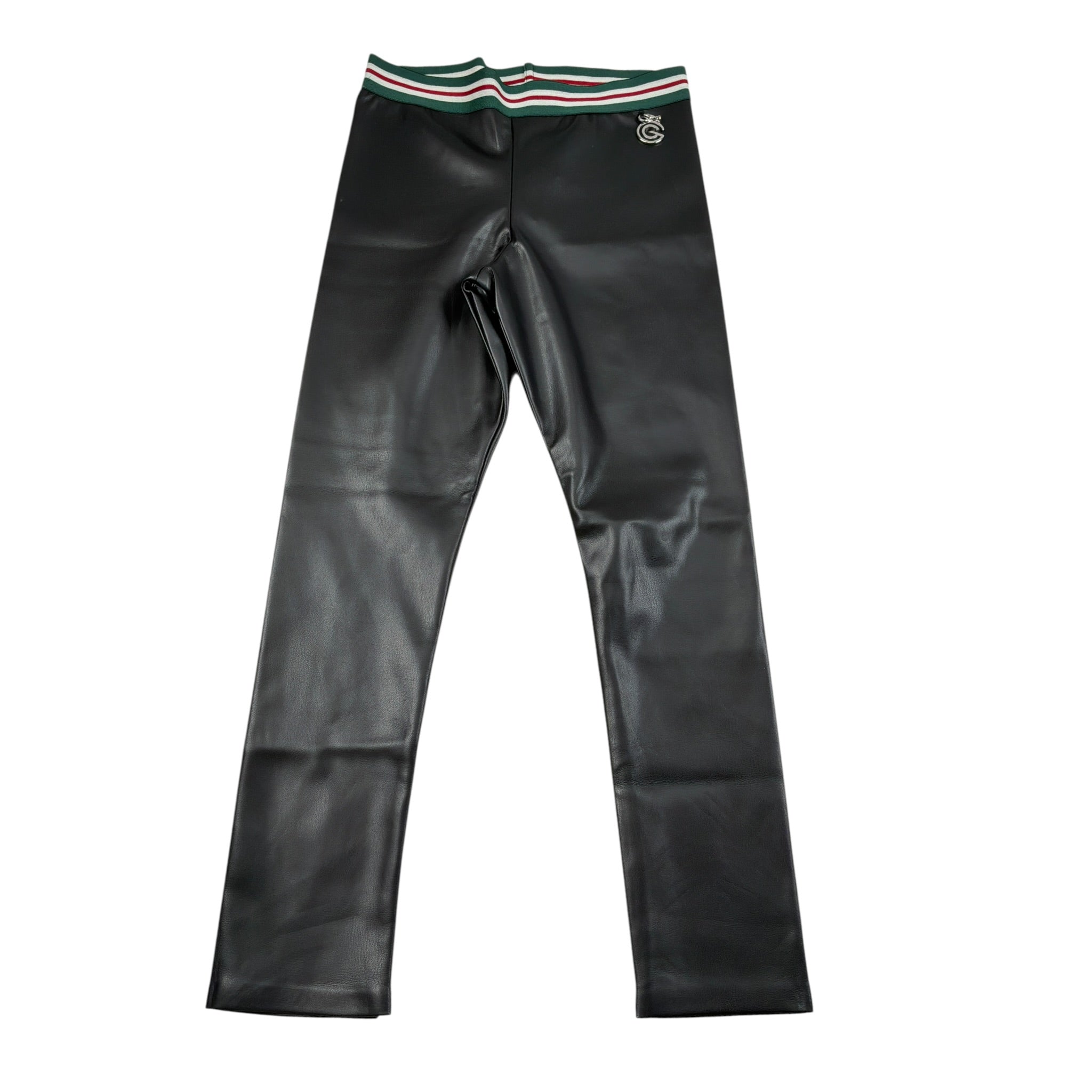 Gabriella Gucci Leggins In Ecopelle tinta unita Nero per Bambina GK050 NERO GABRIELLA GUCCI 