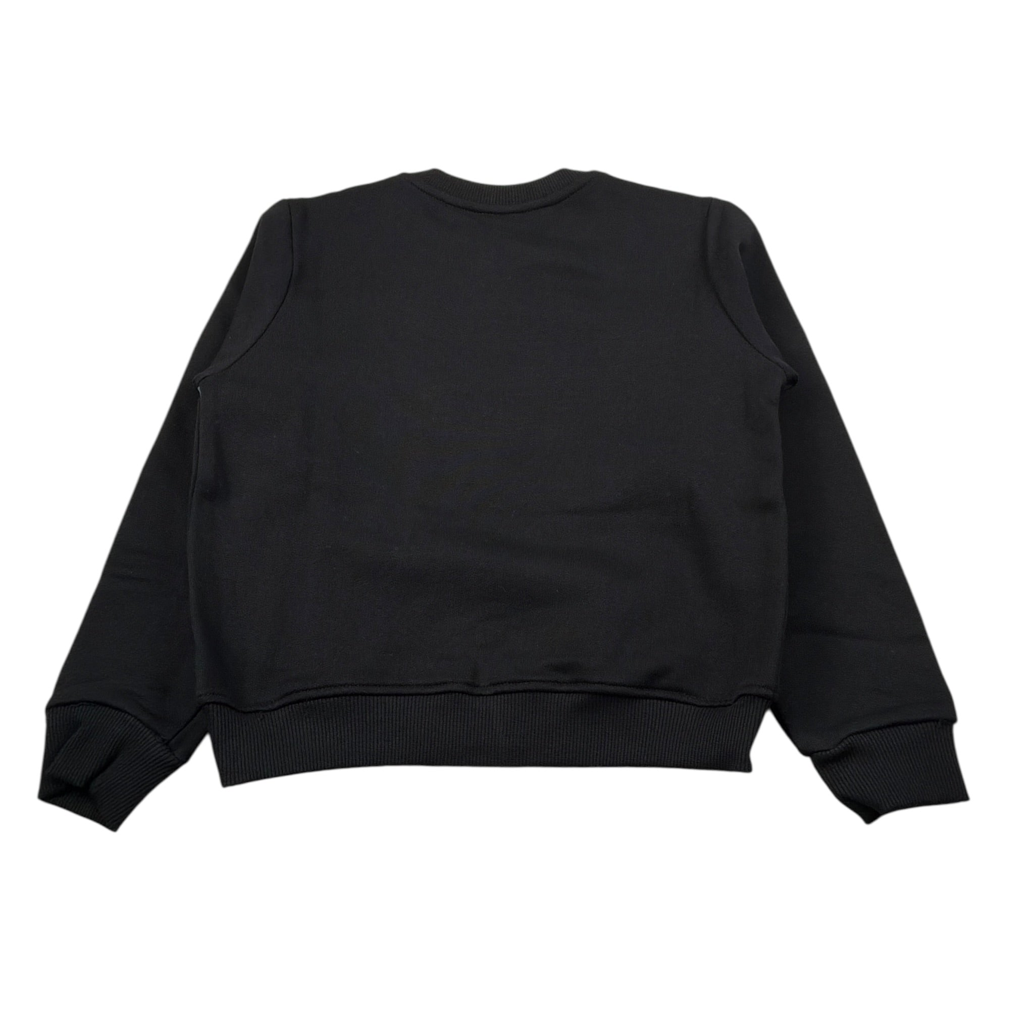 Gabriella Gucci Felpa Chiusa Girocollo tinta unita con Logo Nero per Bambina GK071 NERO GABRIELLA GUCCI 