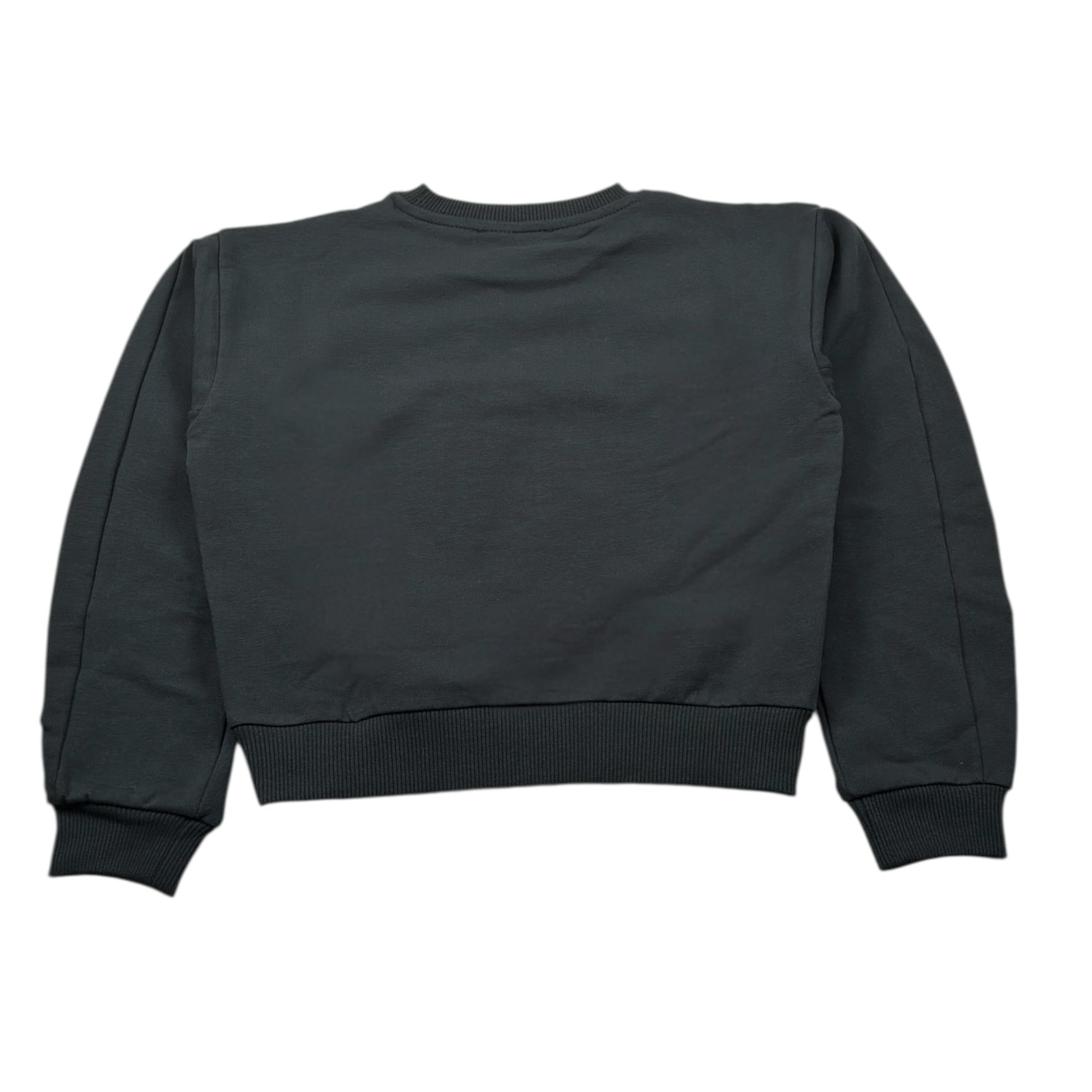 Gaelle Felpa Chiusa Girocollo tinta unita con Perle Nero per Bambina 2741FY00621 NERO GAELLE 