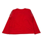 Gaelle Shirt Girocollo tinta unita con Brillantini Rosso per Bambina 2741M00575 ROSSO GAELLE 