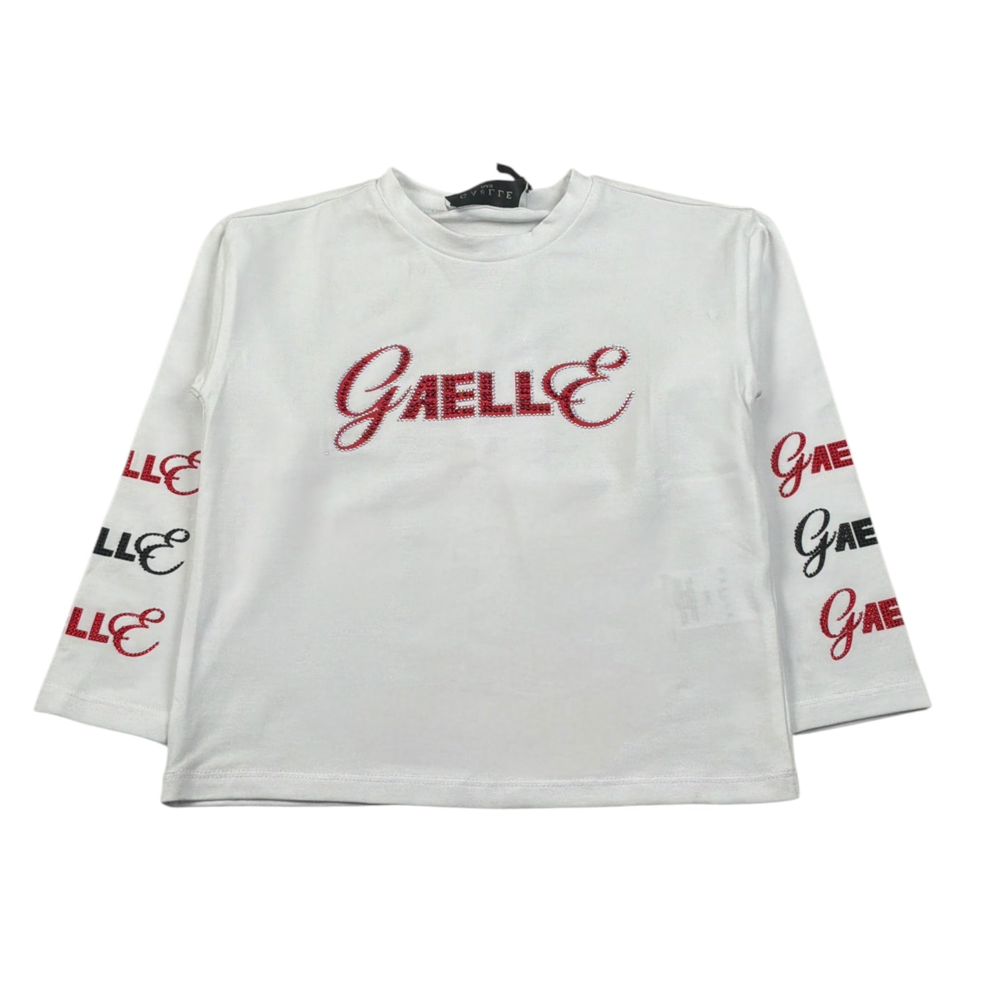 Gaelle Shirt Girocollo tinta unita con Stampe Bianco per Bambina 2741M00579 BIANCO GAELLE 