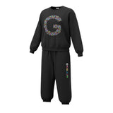 Gaelle Completo 2Pz Felpa-Pantalone con Stampa Nero per Bambina 2741T00636 NERO GAELLE 