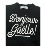 Gaelle Maglia tinta unita con Stampa Nero per Bambina 2741W00561XX NERO GAELLE 