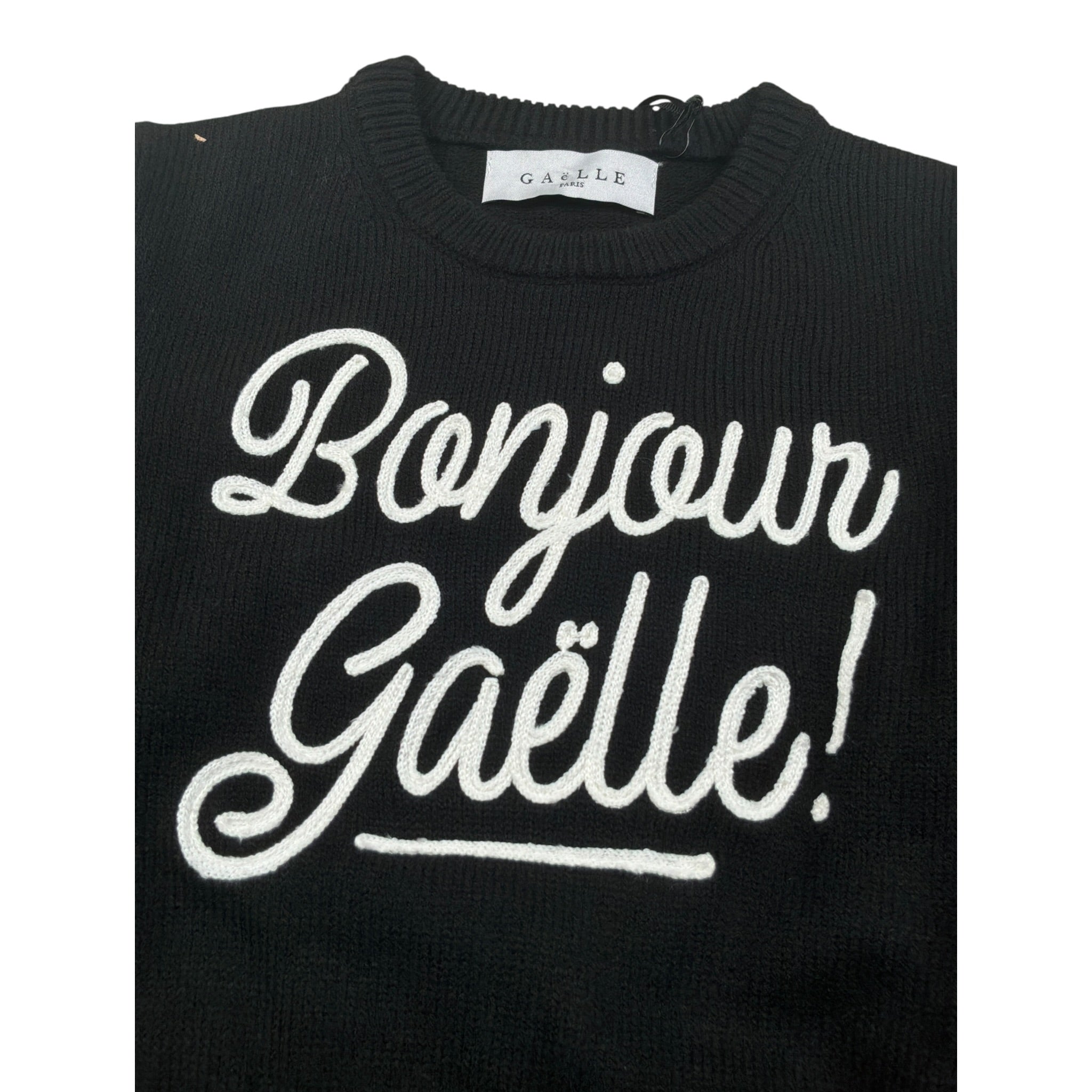Gaelle Maglia tinta unita con Stampa Nero per Bambina 2741W00561XX NERO GAELLE 
