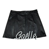 Gaelle Gonna Ecopelle tinta unita con Stampa Nero per Bambina 2742G00578X NERO GAELLE 