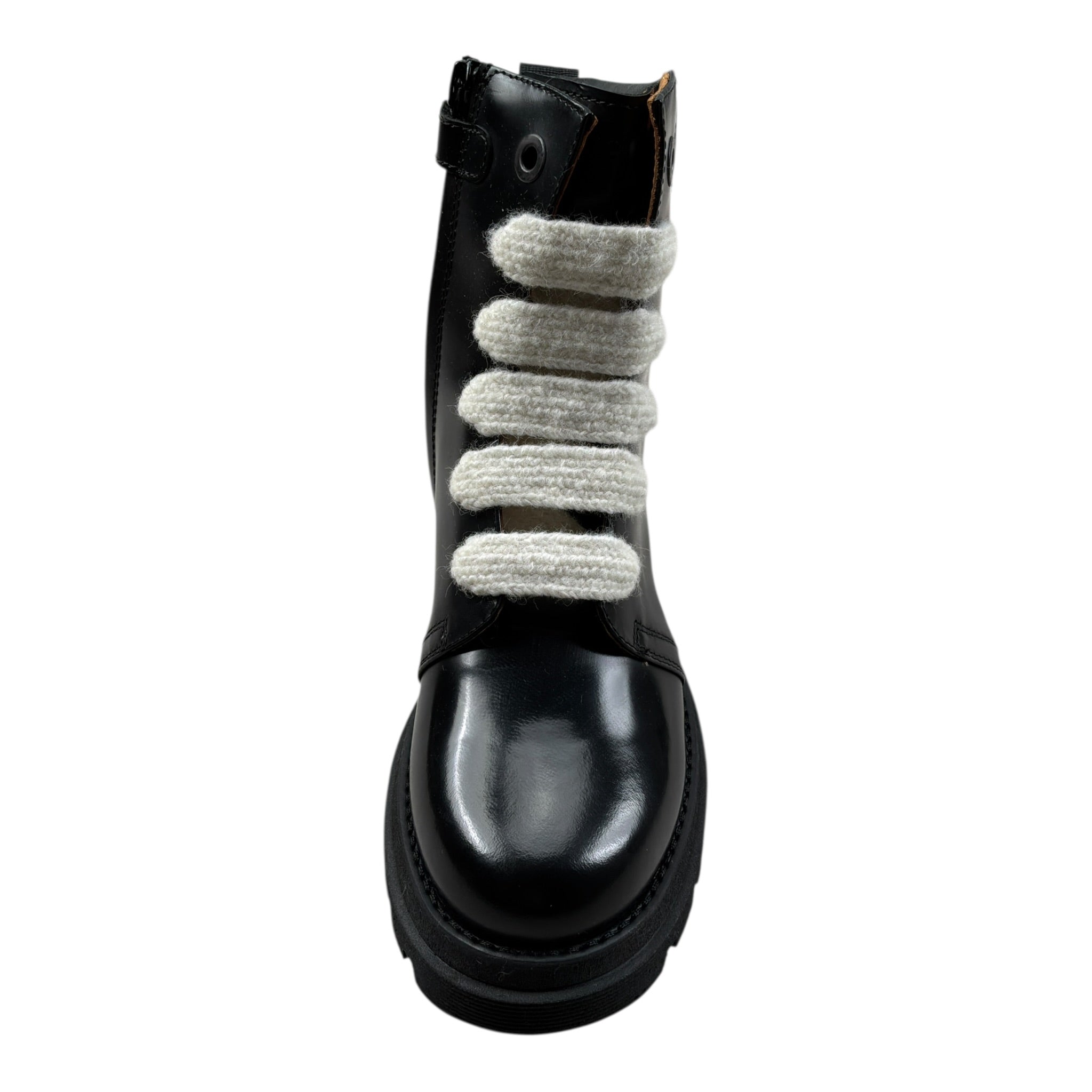 Gallucci Stivali tinta unita con Lacci In Contrasto Nero per Bambina J30251AM NERO GALLUCCI 