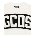 Gcds Maglia Girocollo tinta unita con Logo Panna per Bambina 1526A PANNA GCDS 