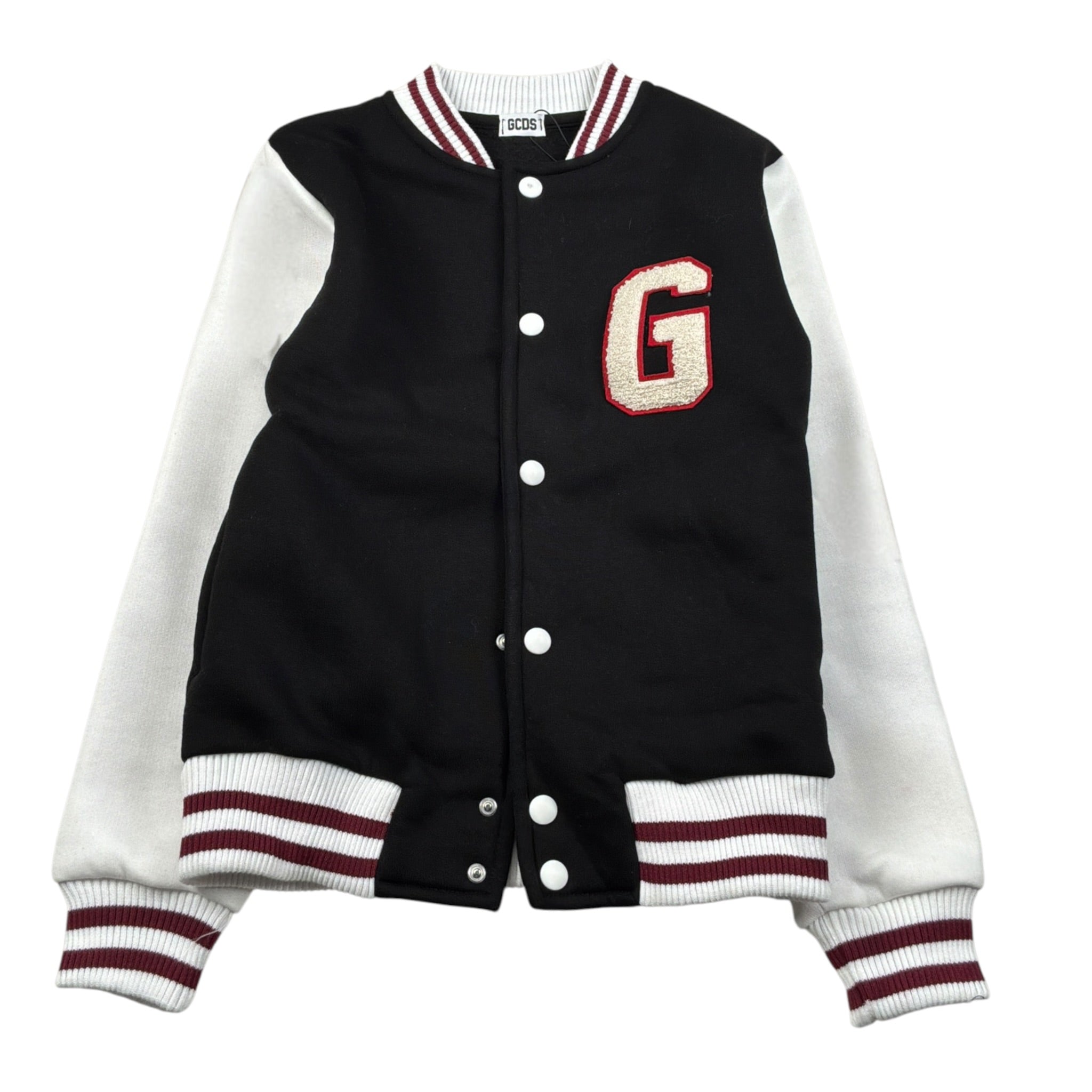 Gcds Giubbino Bicolore Modello College con Bottoni Bianco/Nero per Bambina B2JM0911BA4 BIANCO/NERO GCDS 