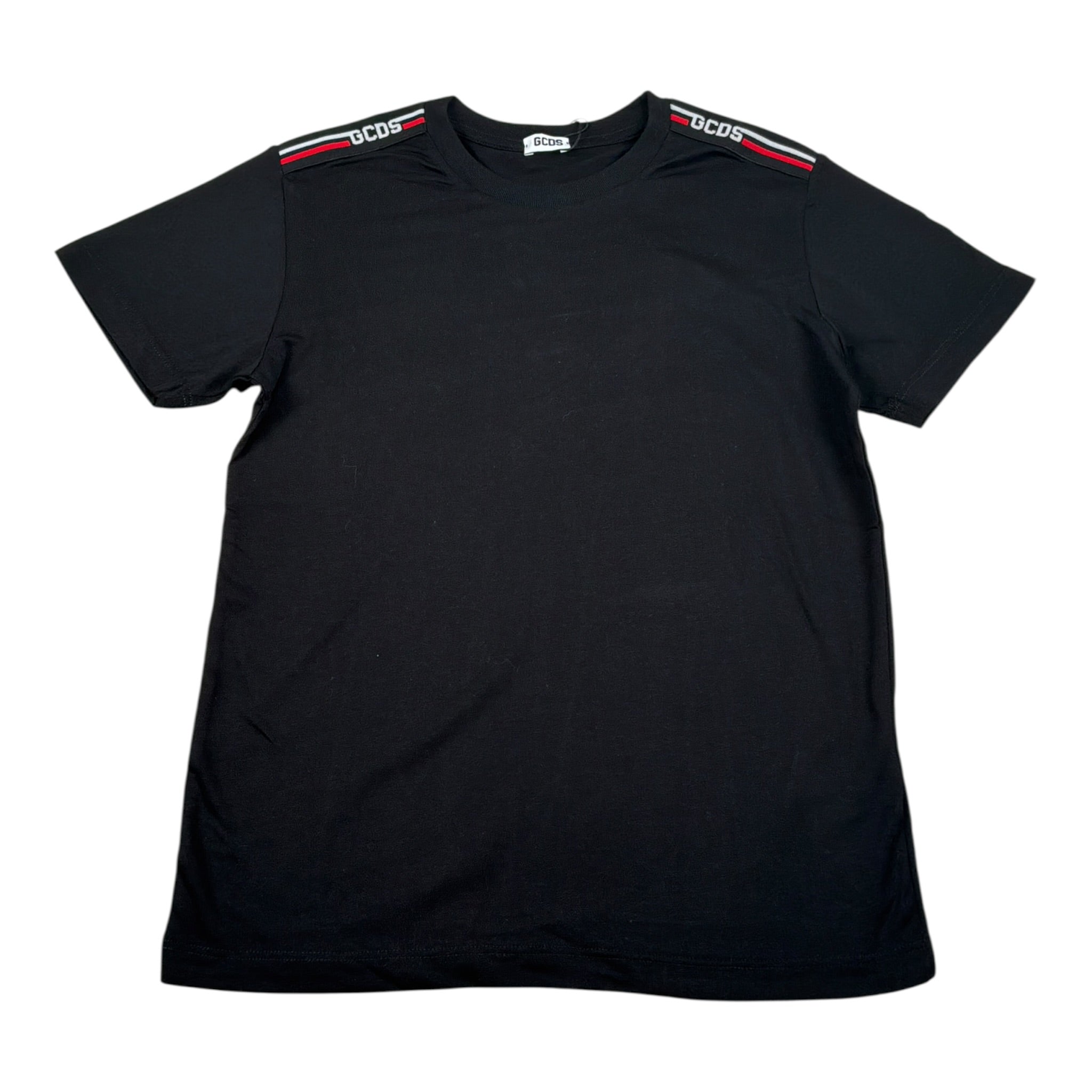 Gcds T-Shirt tinta unita con Profili In Contrasto Nero per Bambina B2JM2327BA3 NERO GCDS 