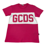 Gcds T-Shirt tinta unita con Logo Fuxia per Bambina B2JU2329JF1 FUXIA GCDS 
