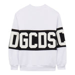 Gcds Felpa tinta unita Girocollo con Stampa Bianco per Bambino B2KU1527BA2 BIANCO GCDS 