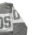 Gcds Felpa tinta unita con Cappuccio E Stampa Grigio per Bambino B2KU1926BA2X GRIGIO GCDS 