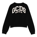 Gcds Felpa Chiusa Girocollo tinta unita con Logo Nero per Bambina B2KW1531BA5 NERO GCDS 