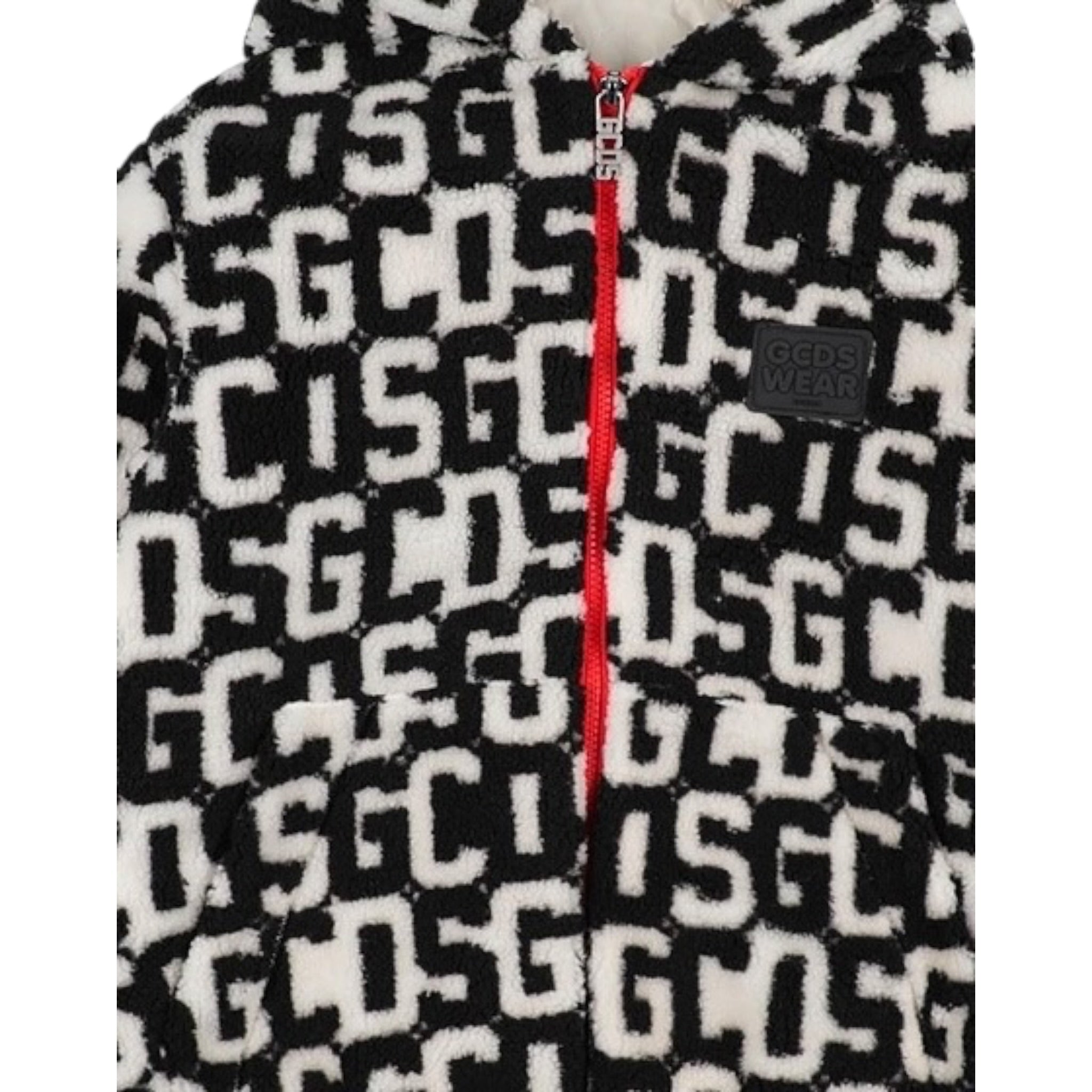 Gcds Giubbino Bicolore Logato Bianco/Nero per Bambina DUS007 BIANCO/NERO GCDS 
