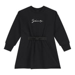 Givenchy Abito Manica Lunga tinta unita con Logo Nero per Bambina H30998 NERO GIVENCHY 