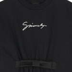 Givenchy Abito Manica Lunga tinta unita con Logo Nero per Bambina H30998 NERO GIVENCHY 