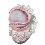 Granlei Babbucce tinta unita con Ricami Rosa per Neonata 1569 ROSA GRANLEI 