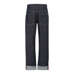 Gucci Jeans tinta unita con Girovita Regolabile Blu per Bambino 826644 BLU GUCCI 