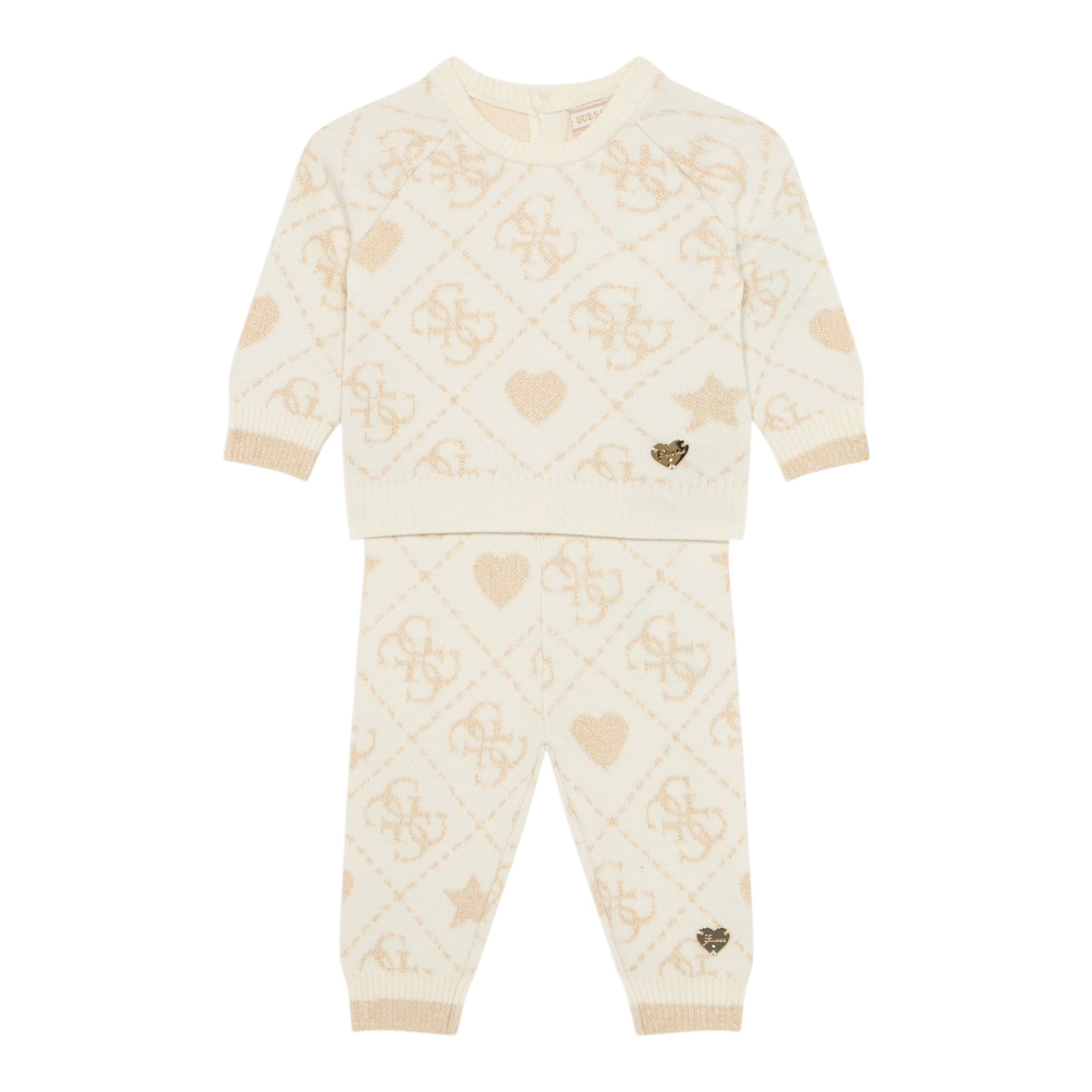 Guess Completo 2 Pezzi Maglia-Pantalone Panna per Neonata A5BG03Z39N0 PANNA GUESS 