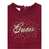 Guess Set Abito-Coulotte tinta unita con Paillettes Bordeaux per Neonata A5BK04KAE30 BORDEAUX GUESS 